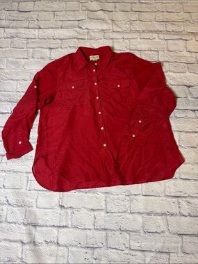 Ralph Lauren Red Silk/Cotton Blend Shirt